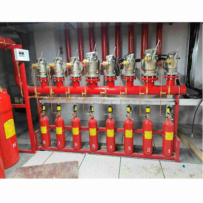 Высокая безопасность HFC-227ea FM200 Пропускная система поршневого потока Система подавления газа Система трубопроводной сети Тип